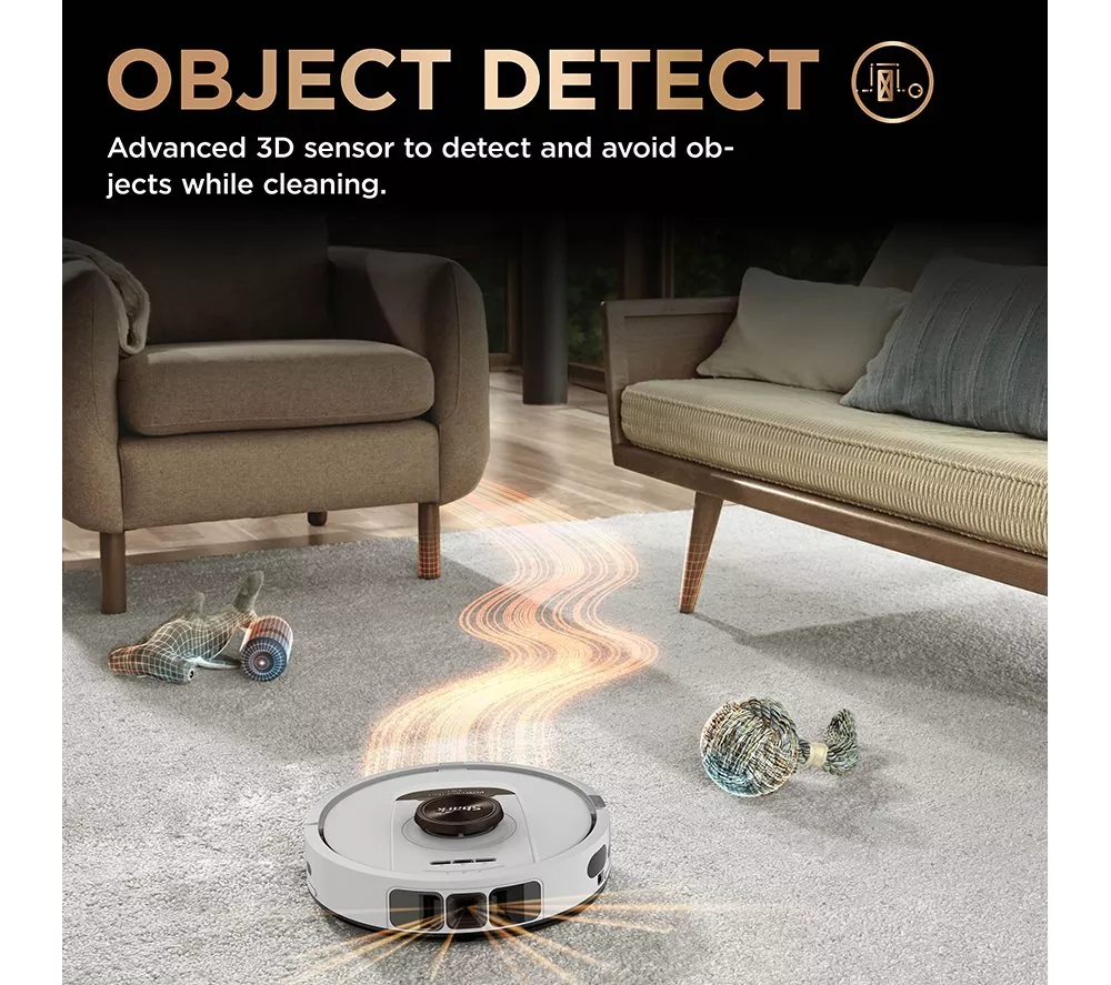 SHARK PowerDetect NeverTouch Pro RV2800ZEUKWH 2-in-1 Robot Vacuum Cleaner - White