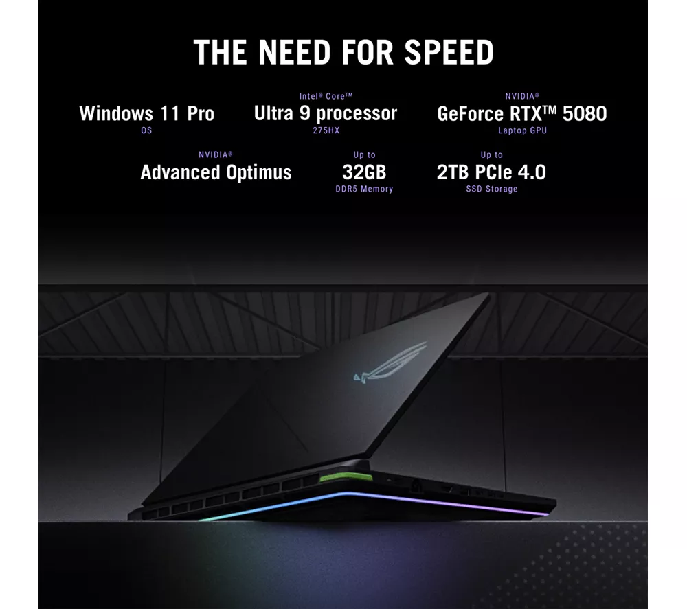 ASUS ROG Strix G18 18" Gaming Laptop - Intel® Core™ Ultra 9, RTX 5080, 2 TB SSD