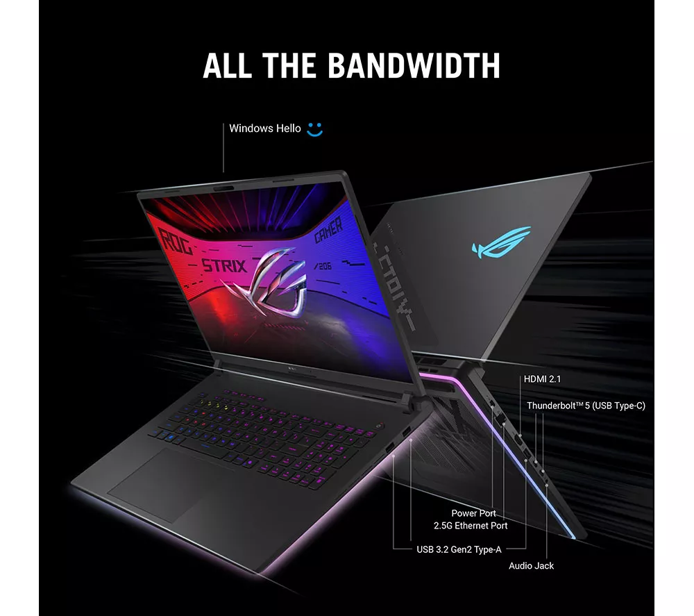 ASUS ROG Strix SCAR 18 18" Gaming Laptop - Intel® Core™ Ultra 9, RTX 5080, 2 TB SSD