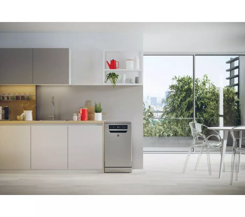 HOOVER H-Dish 500 HF0C3SB0FX-80 Slimline WiFi-enabled Dishwasher - Silver