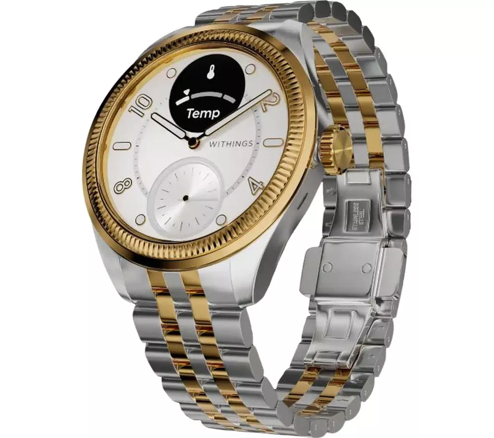 WITHINGS ScanWatch Nova Brilliant Hybrid Smart Watch - Gold, 39 mm