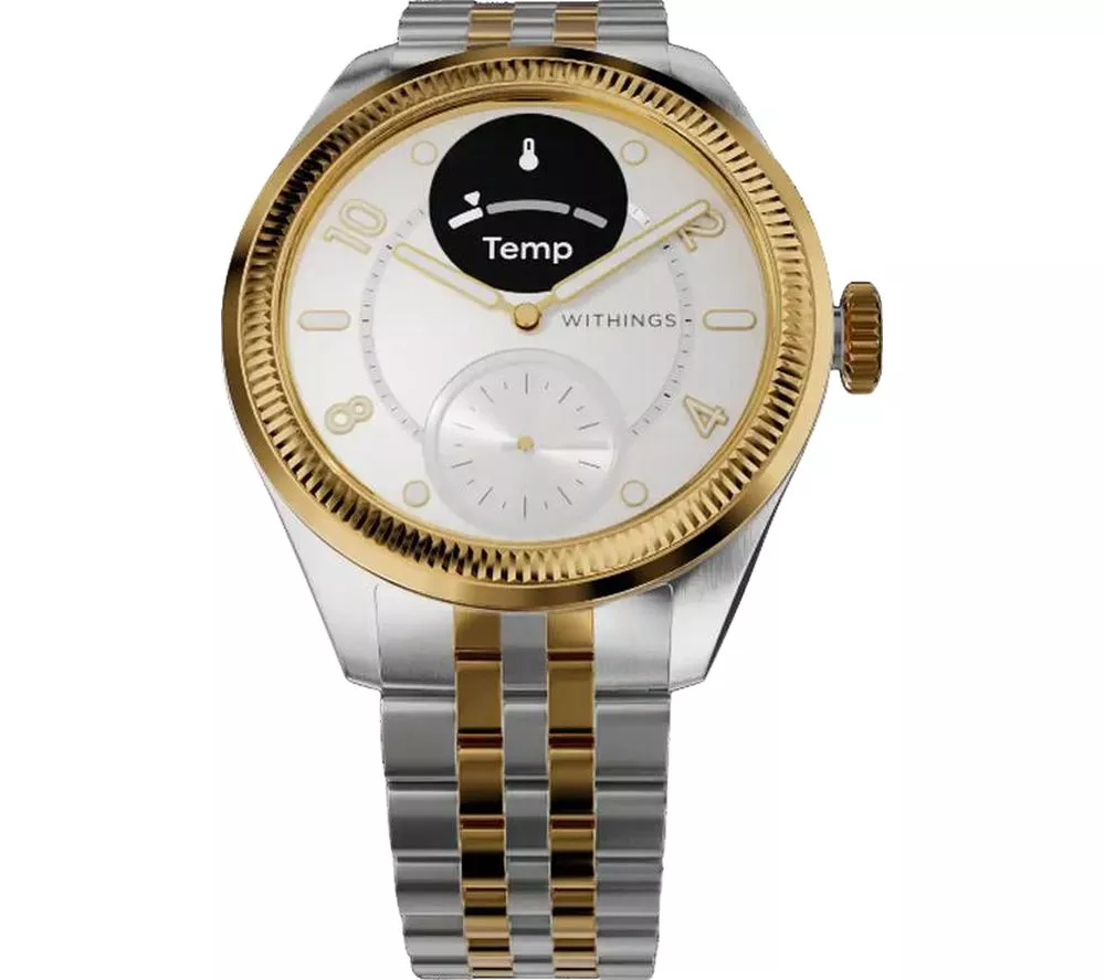 WITHINGS ScanWatch Nova Brilliant Hybrid Smart Watch - Gold, 39 mm