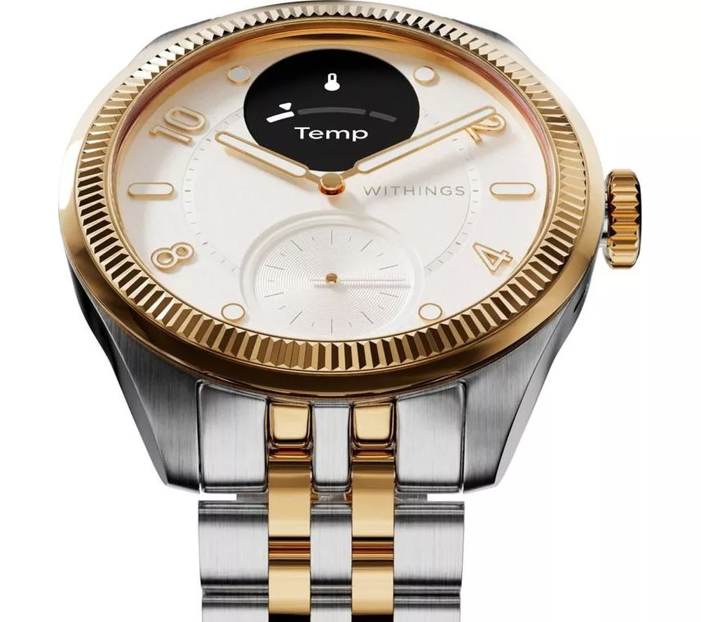 WITHINGS ScanWatch Nova Brilliant Hybrid Smart Watch - Gold, 39 mm