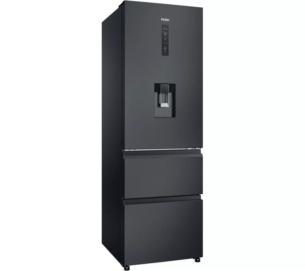 HAIER HTW3618EWPB Smart Fridge Freezer - Slate Black