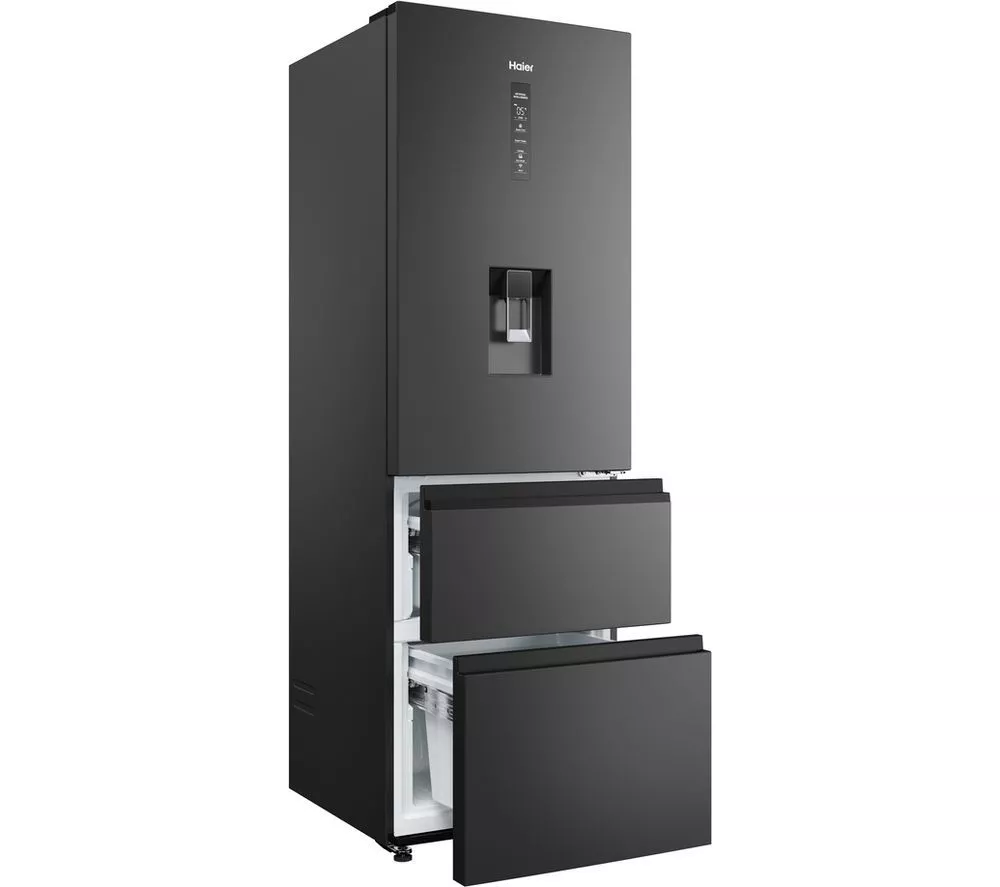HAIER HTW3618EWPB Smart Fridge Freezer - Slate Black