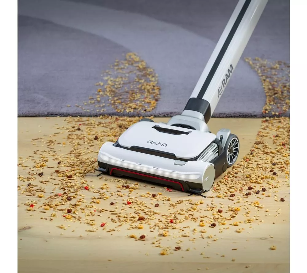 GTECH AirRAM 3 Plus Dual Edge-Clean Cordless Vacuum Cleaner – White & Black
