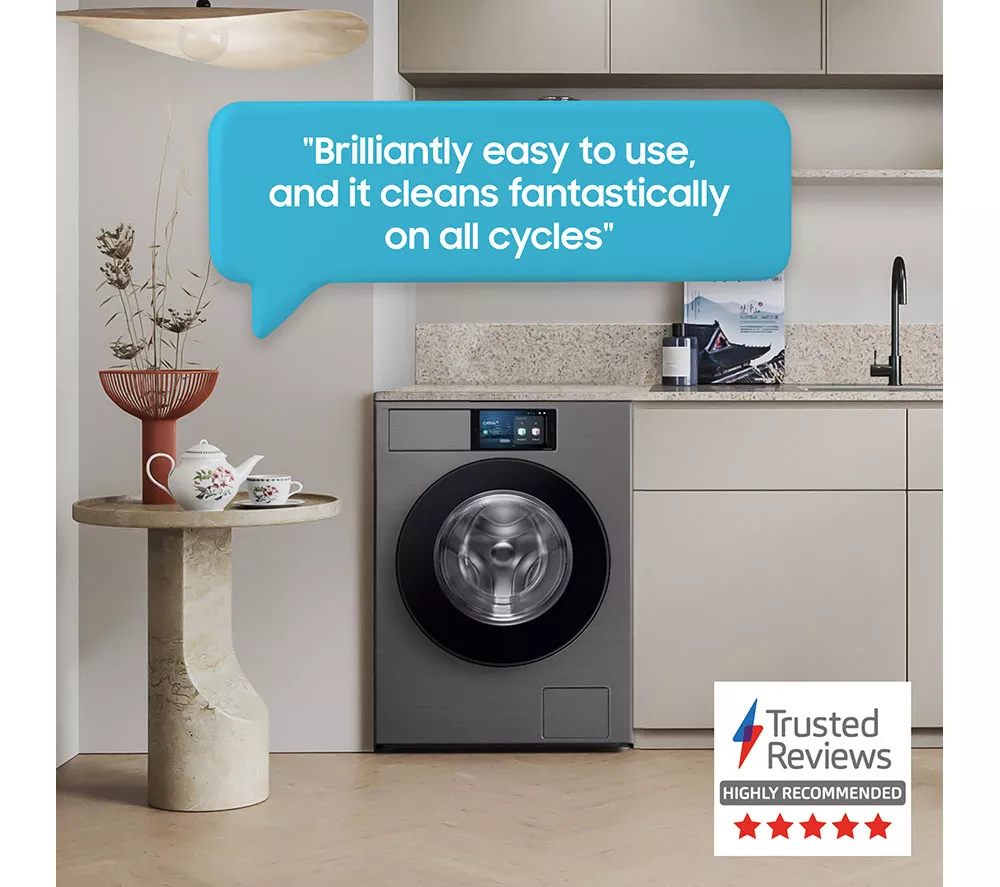 SAMSUNG Series 9 AI Home AI Energy WF90F09C4SU1 WiFi-enabled 9kg 1400 Spin Smart Washing Machine - Dark Silver