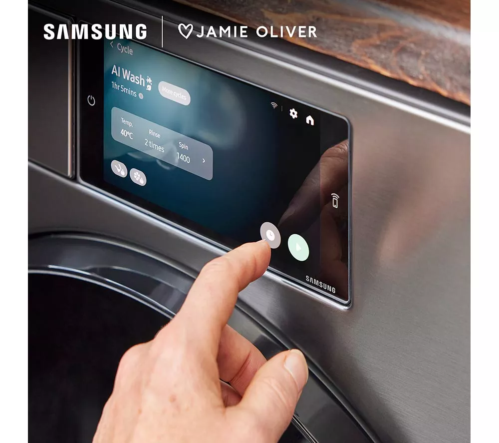 SAMSUNG Series 9 AI Home AI Energy WF90F09C4SU1 WiFi-enabled 9kg 1400 Spin Smart Washing Machine - Dark Silver