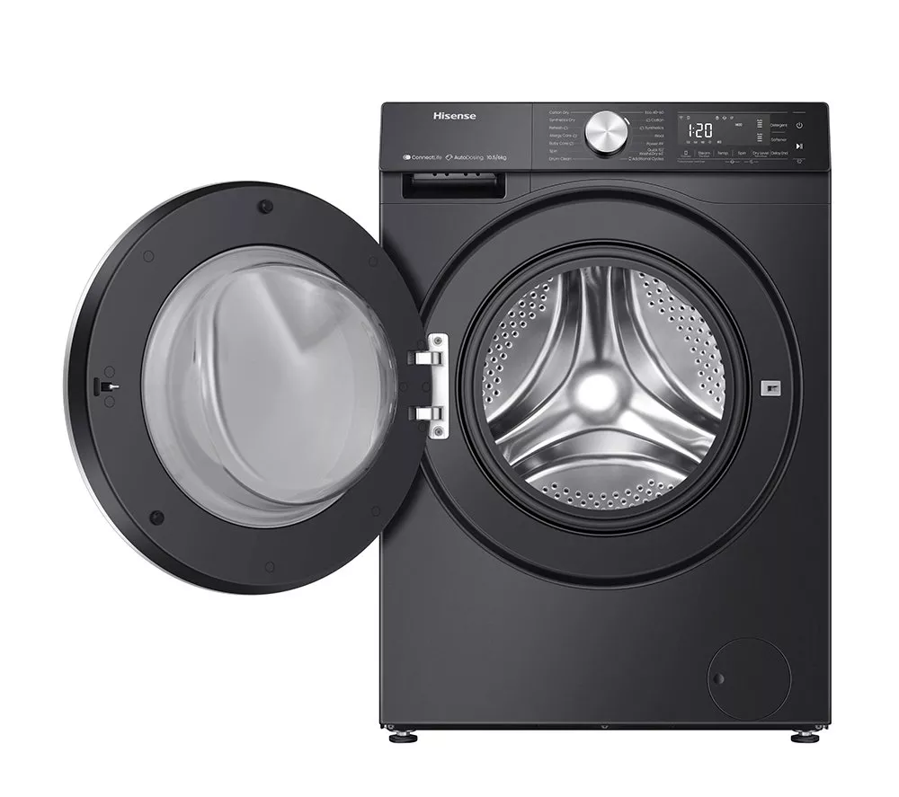 HISENSE 5S Series Auto Dosing WD5S1045BB WiFi-enabled 10.5 kg Washer Dryer - Black