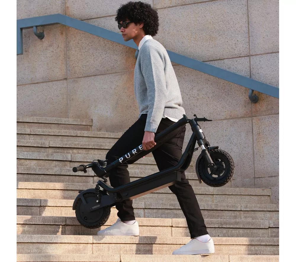 PURE ELECTRIC Pure Air5 Pro+ Suspension Folding Electric Scooter - Black