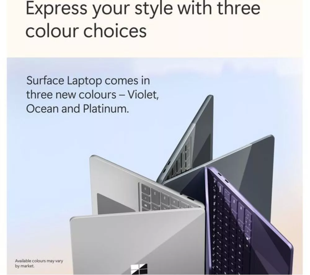 MICROSOFT 13" Surface Laptop, Copilot+ PC - Snapdragon X Plus, 512 GB SSD, Platinum