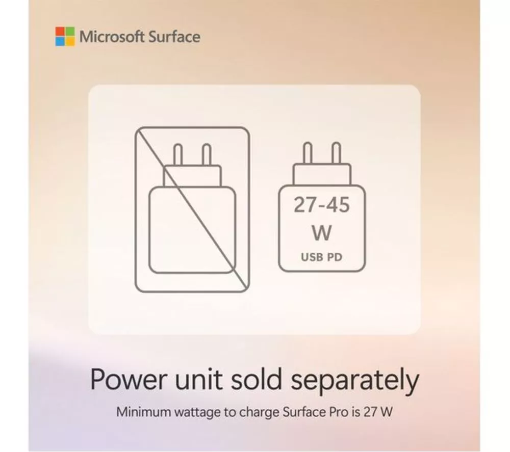 MICROSOFT 12" Surface Pro, Copilot+ PC - Snapdragon X Plus, 512 GB SSD, Platinum