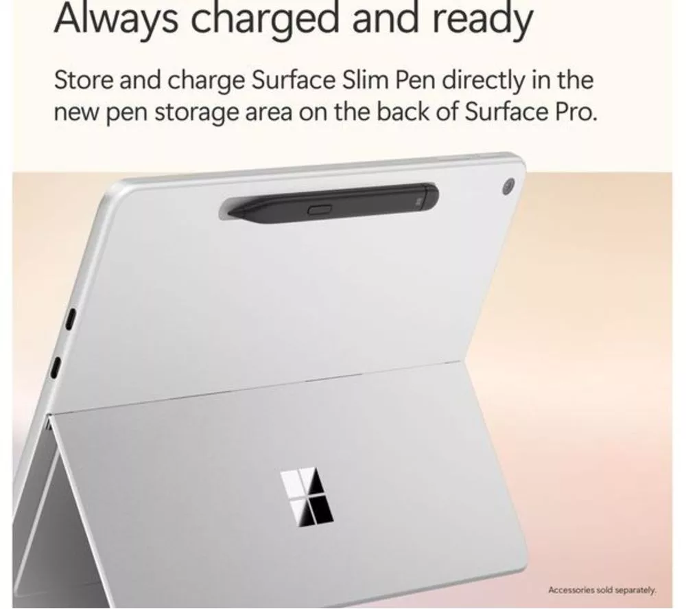 MICROSOFT 12" Surface Pro, Copilot+ PC - Snapdragon X Plus, 512 GB SSD, Platinum