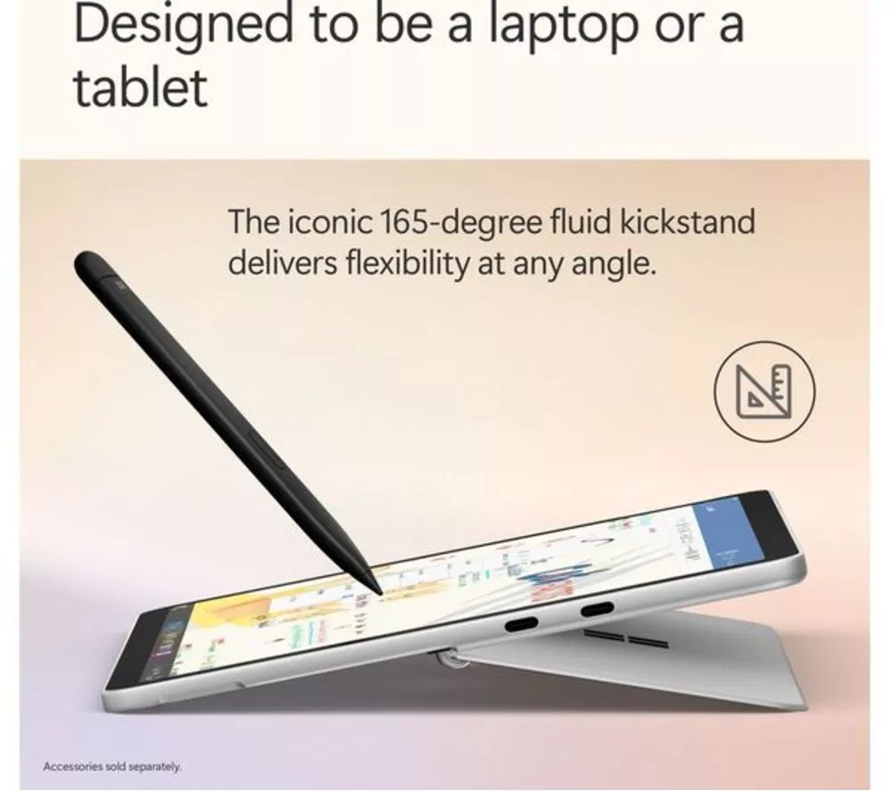 MICROSOFT 12" Surface Pro, Copilot+ PC - Snapdragon X Plus, 512 GB SSD, Platinum