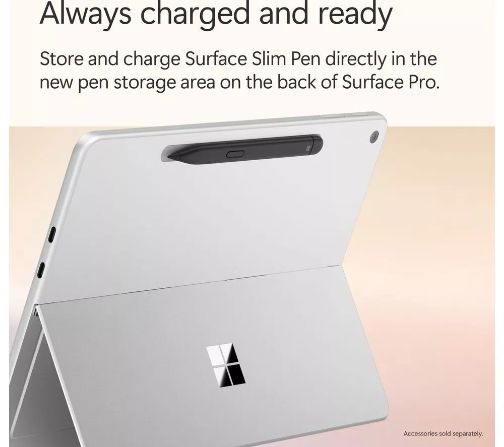 MICROSOFT 12" Surface Pro, Copilot+ PC - Snapdragon X Plus, 256 GB SSD, Platinum