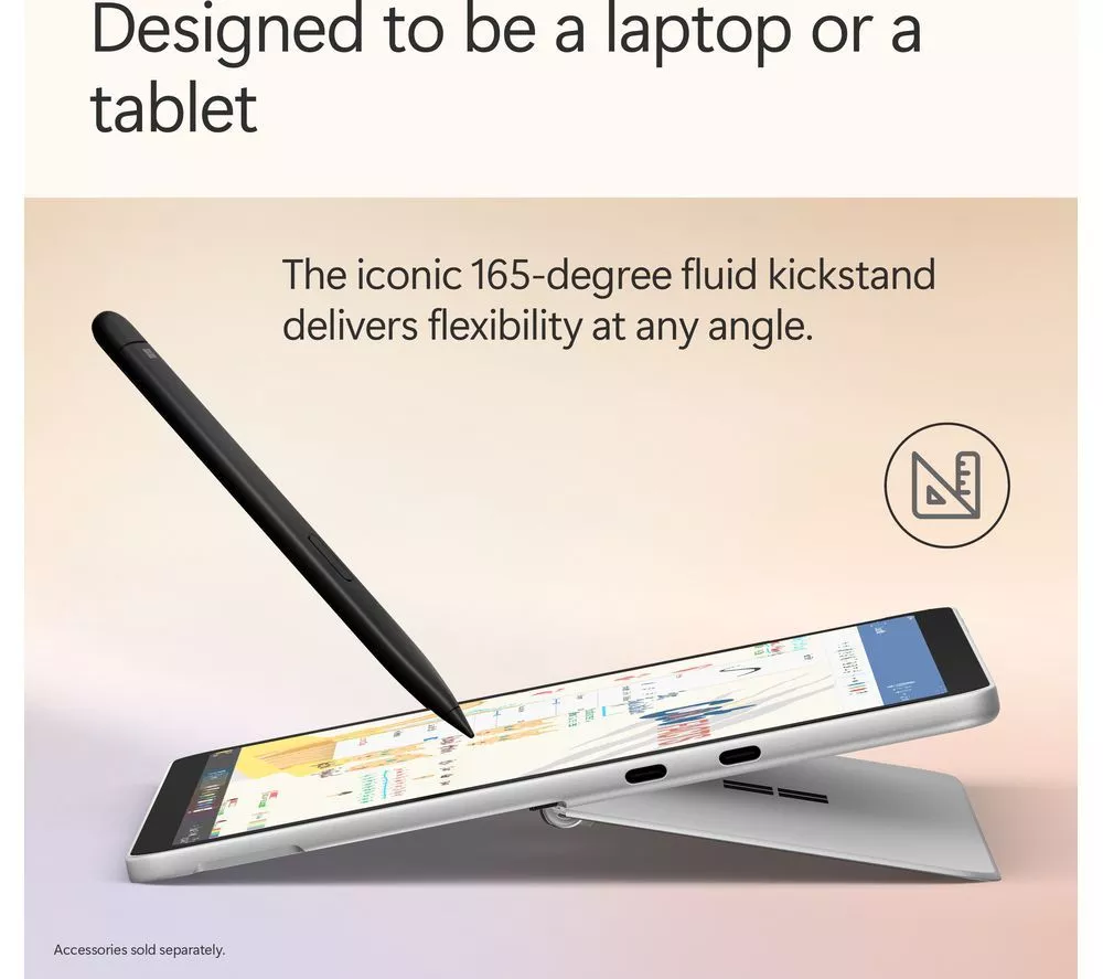 MICROSOFT 12" Surface Pro, Copilot+ PC - Snapdragon X Plus, 256 GB SSD, Platinum