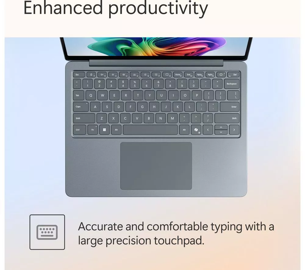 MICROSOFT 13" Surface Laptop, Copilot+ PC - Snapdragon X Plus, 512 GB SSD, Ocean