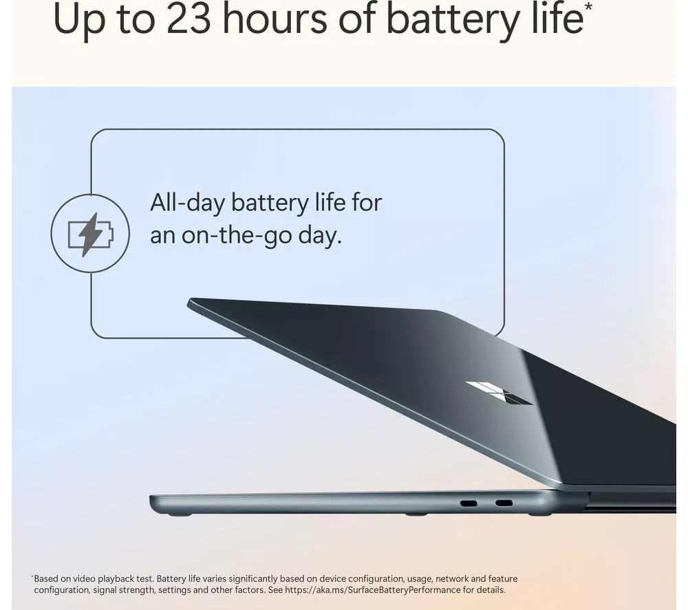 MICROSOFT 13" Surface Laptop, Copilot+ PC - Snapdragon X Plus, 512 GB SSD, Ocean