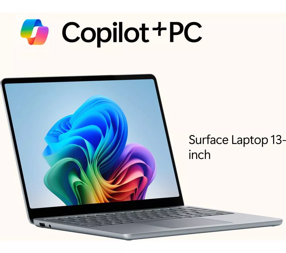MICROSOFT 13" Surface Laptop, Copilot+ PC - Snapdragon X Plus, 512 GB SSD, Ocean