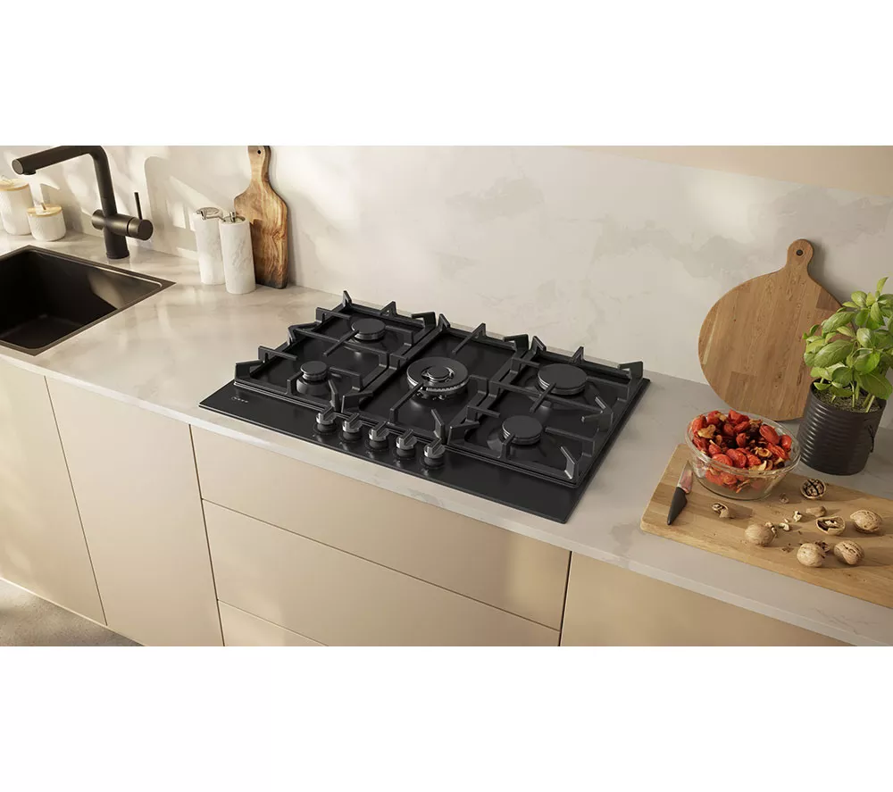 NEFF N70 T27CIQ8S0 75 cm Gas Hob - Black