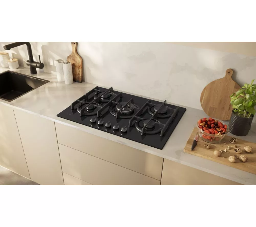 NEFF N70 T27PIQ4S0 75 cm Gas Hob - Black