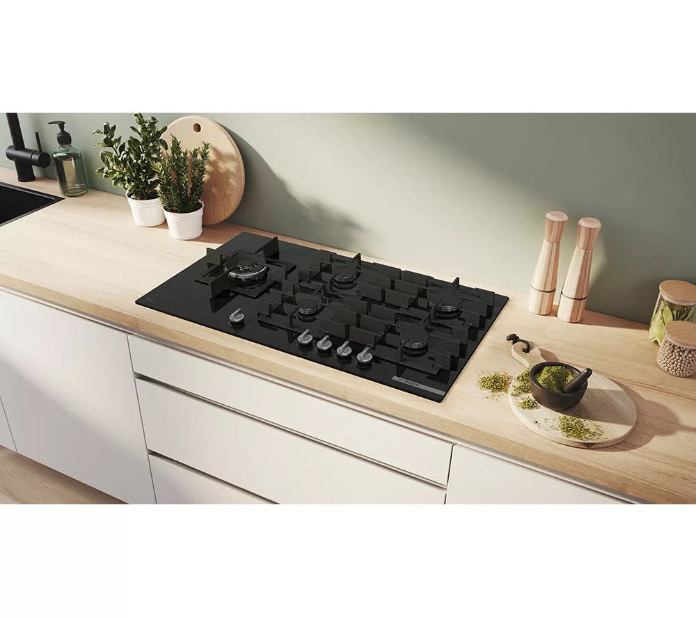 BOSCH Series 6 PPM9A6I40 90 cm Gas Hob - Black