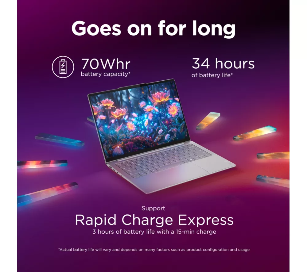 LENOVO Yoga Slim 7 14" Laptop, Copilot+ PC - Intel® Core™ Ultra 7, 1 TB SSD, Grey