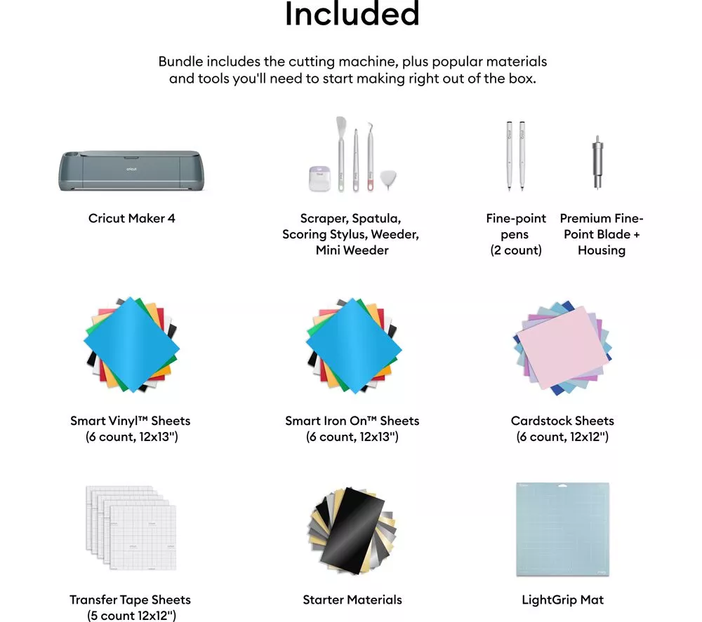 CRICUT Maker 4 DIY Digital Cutting Machine Essentials Bundle