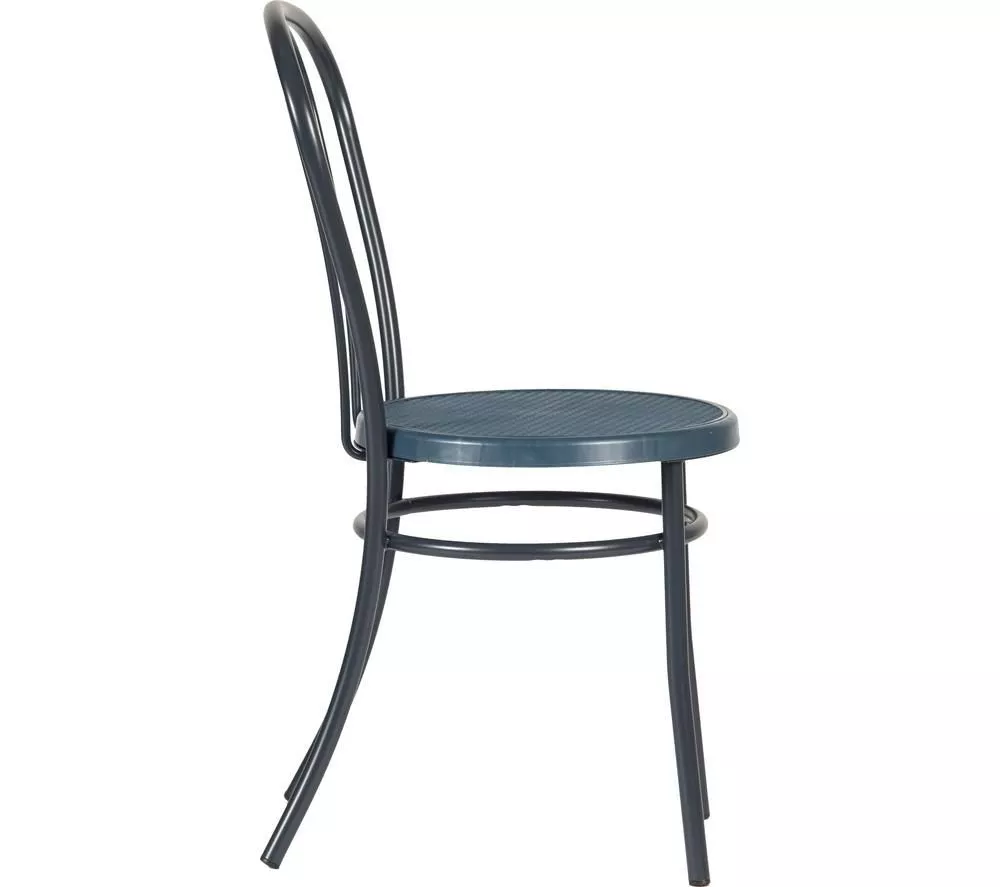 TEKNIK Urban Bistro Metal Chair - Blue, Set of 4