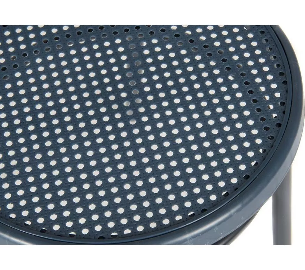 TEKNIK Urban Bistro Metal Chair - Blue, Set of 4