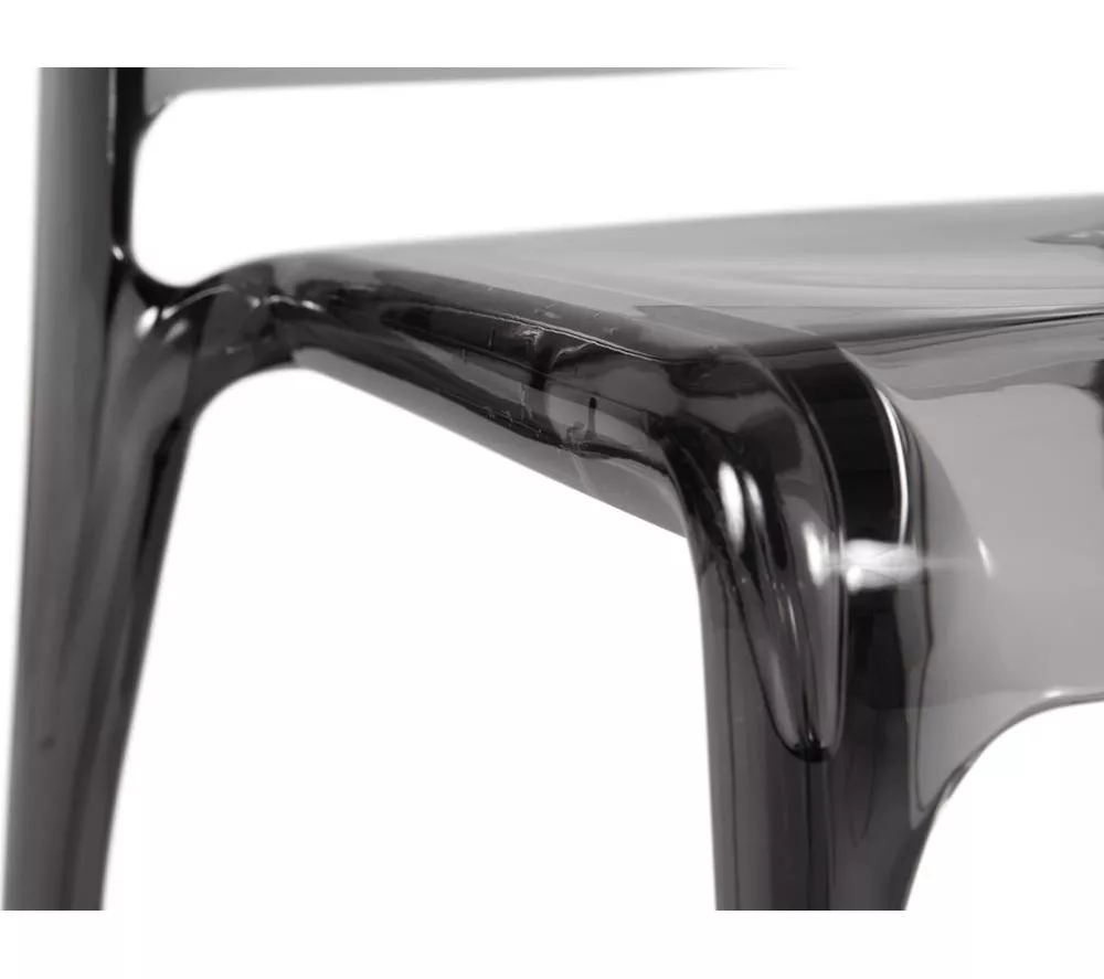 TEKNIK Clarity Polycarbonate Chair - Smoked, Set of 4