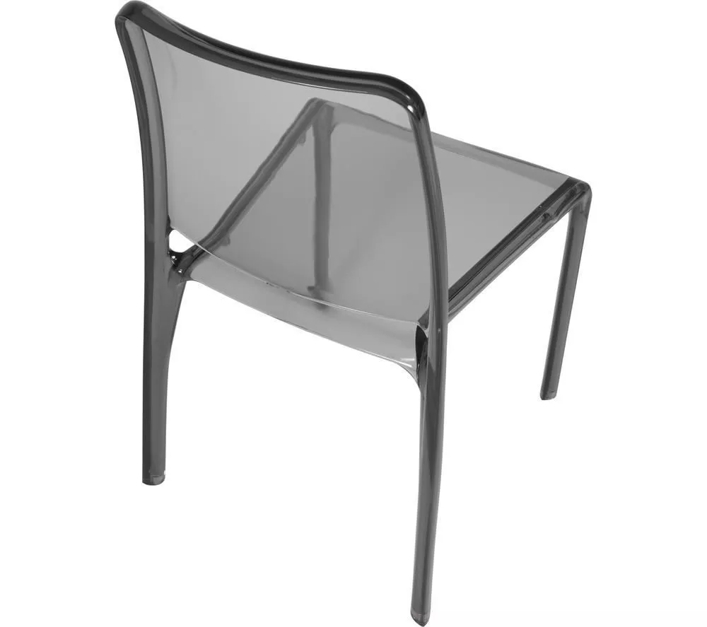 TEKNIK Clarity Polycarbonate Chair - Smoked, Set of 4