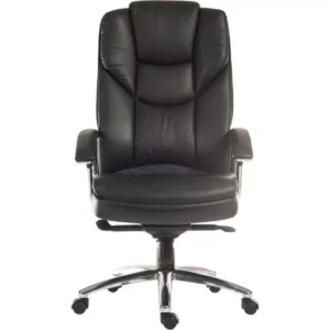TEKNIK Skyline Leather Tilting Executive Chair - Black & Silver