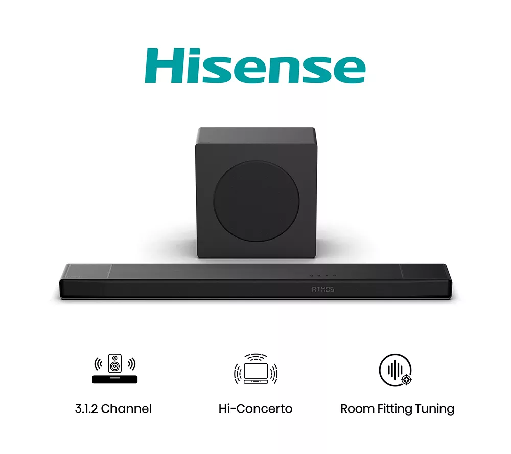 HISENSE AX3120Q 3.1.2 Wireless Sound Bar with Dolby Atmos & DTS Virtual:X