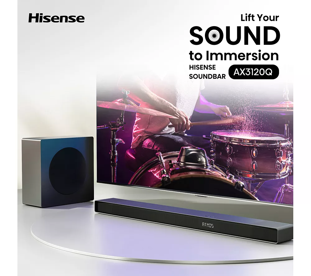 HISENSE AX3120Q 3.1.2 Wireless Sound Bar with Dolby Atmos & DTS Virtual:X