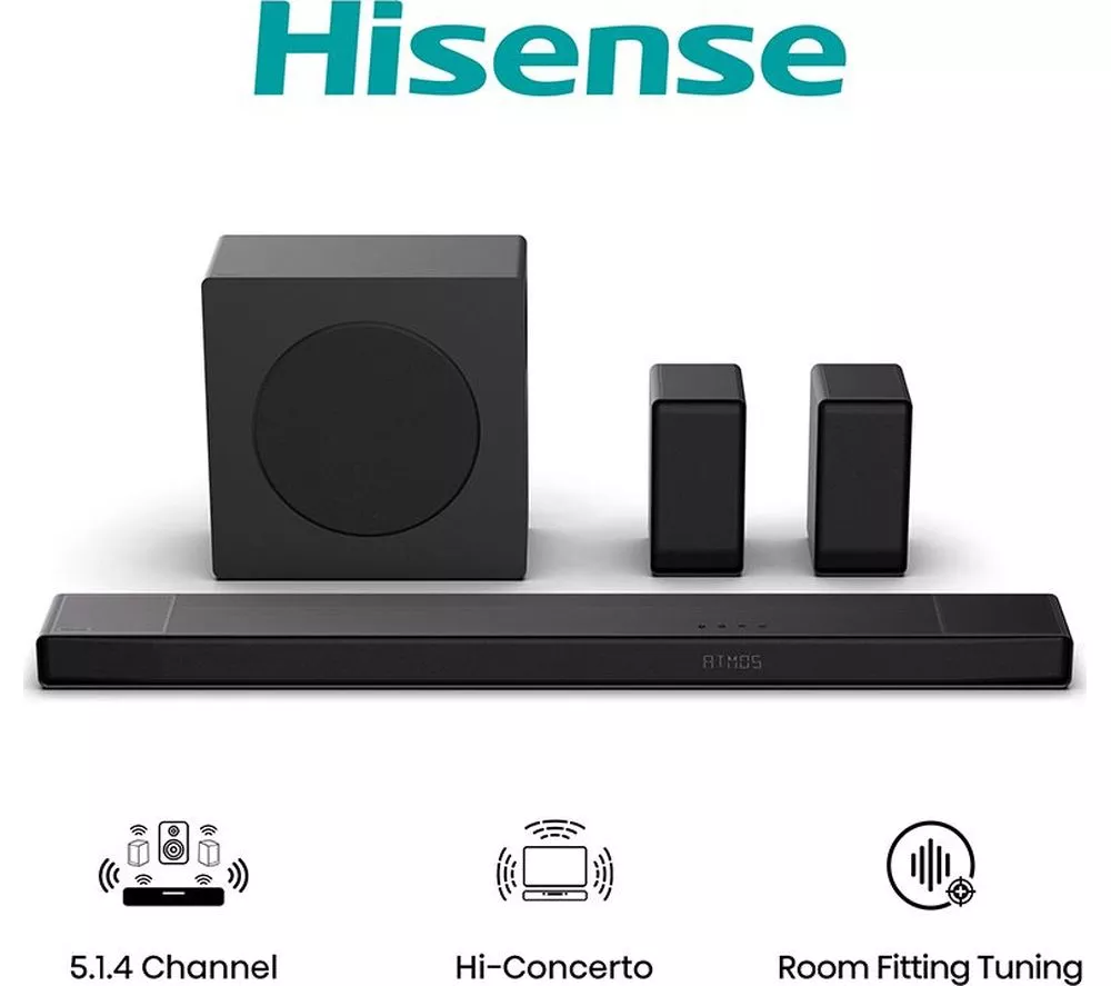 HISENSE AX5140Q 5.1.4 Wireless Sound Bar with Dolby Atmos