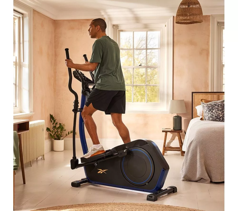 REEBOK FR30 Smart Bluetooth Elliptical Machine - Black & Blue