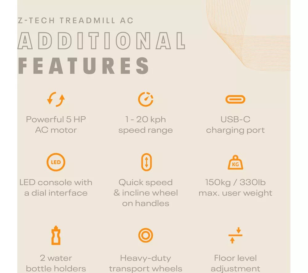 REEBOK Z-Tech AC Smart Bluetooth Treadmill - Black & Silver