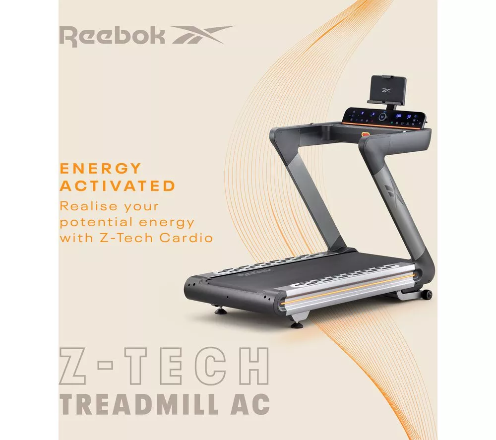REEBOK Z-Tech AC Smart Bluetooth Treadmill - Black & Silver