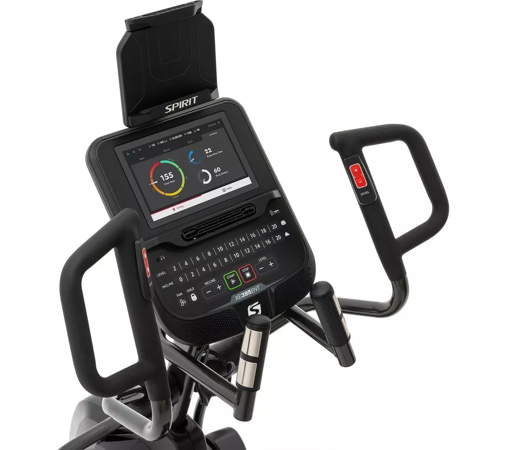 SPIRIT XE395 ENT Smart Bluetooth Elliptical Cross Trainer Machine - Black