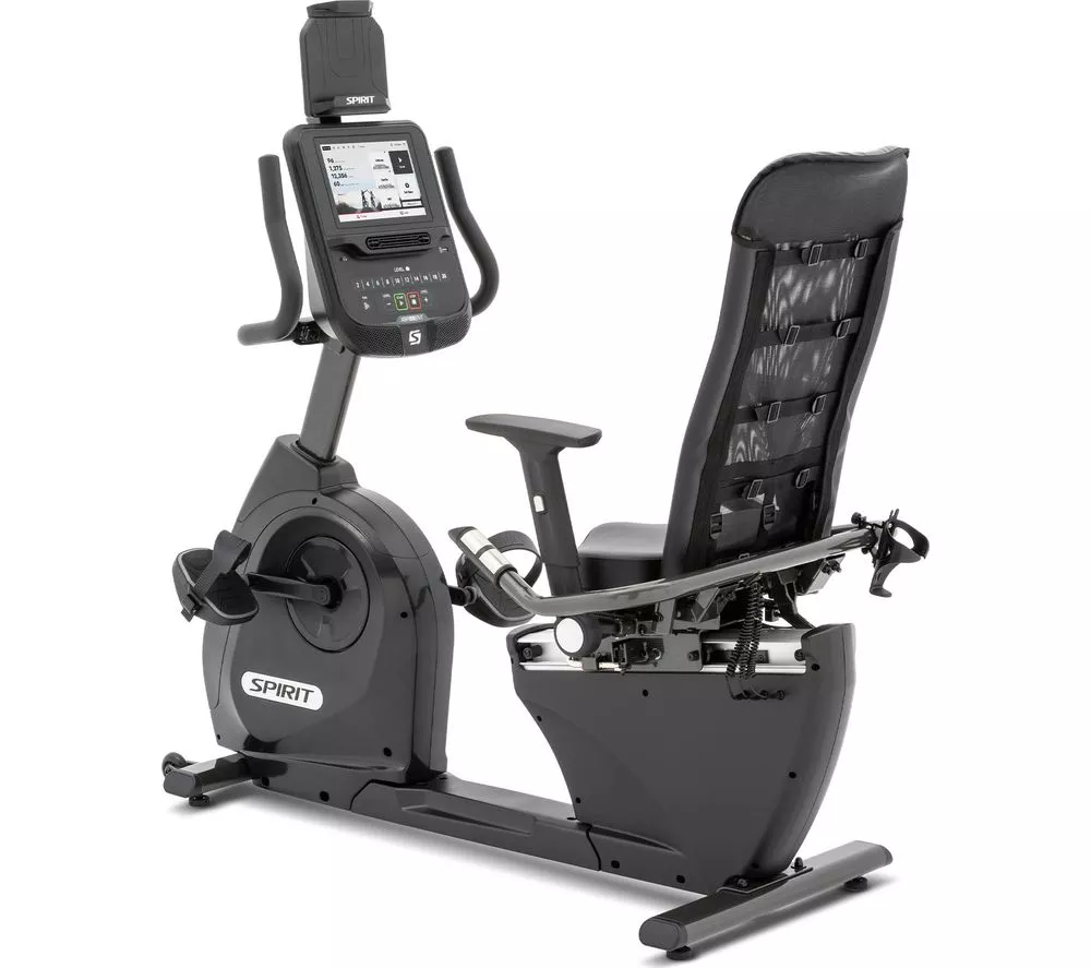 SPIRIT XBR55 ENT Smart Bluetooth Recumbent Exercise Bike - Black