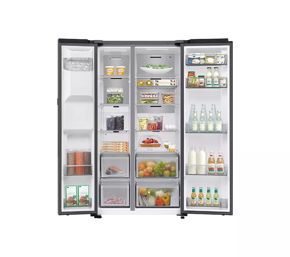 SAMSUNG Bespoke AI Series 8 On-device Bixby RS80F66KBTEU American-Style Fridge Freezer - Silver