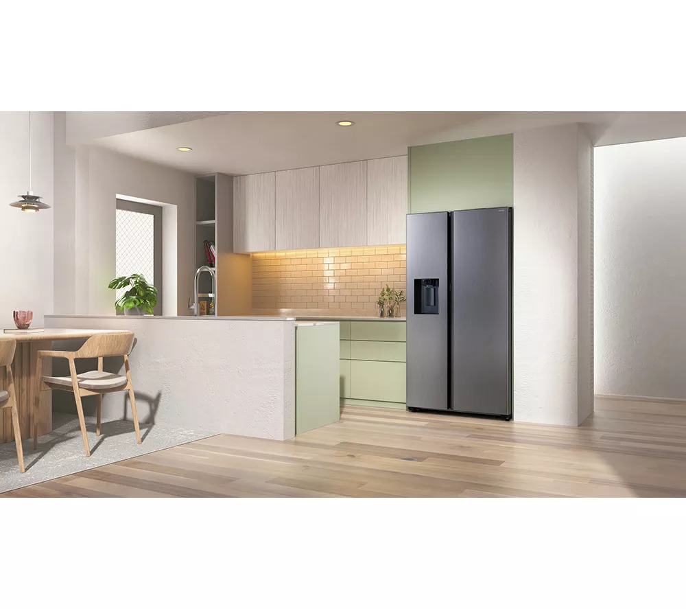 SAMSUNG Bespoke AI Series 8 On-device Bixby RS80F66KBTEU American-Style Fridge Freezer - Silver