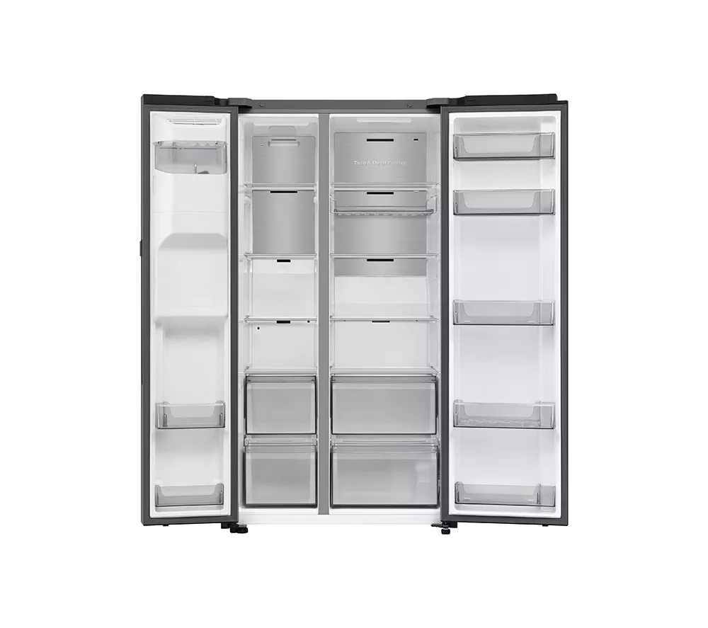 SAMSUNG Bespoke AI Series 8 On-device Bixby RS80F66KBTEU American-Style Fridge Freezer - Silver