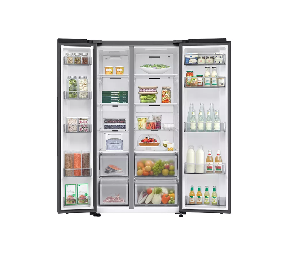 SAMSUNG Bespoke AI Series 7 SpaceMax RS70F67QCTEU American-Style Fridge Freezer - Silver