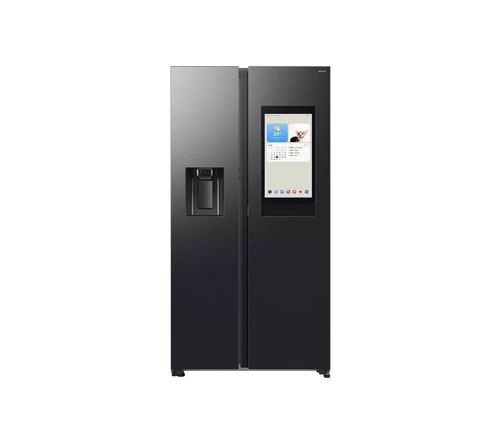 SAMSUNG Bespoke AI Family Hub RS90F66BEFEU American-Style Smart Fridge Freezer with On-device Bixby - Black