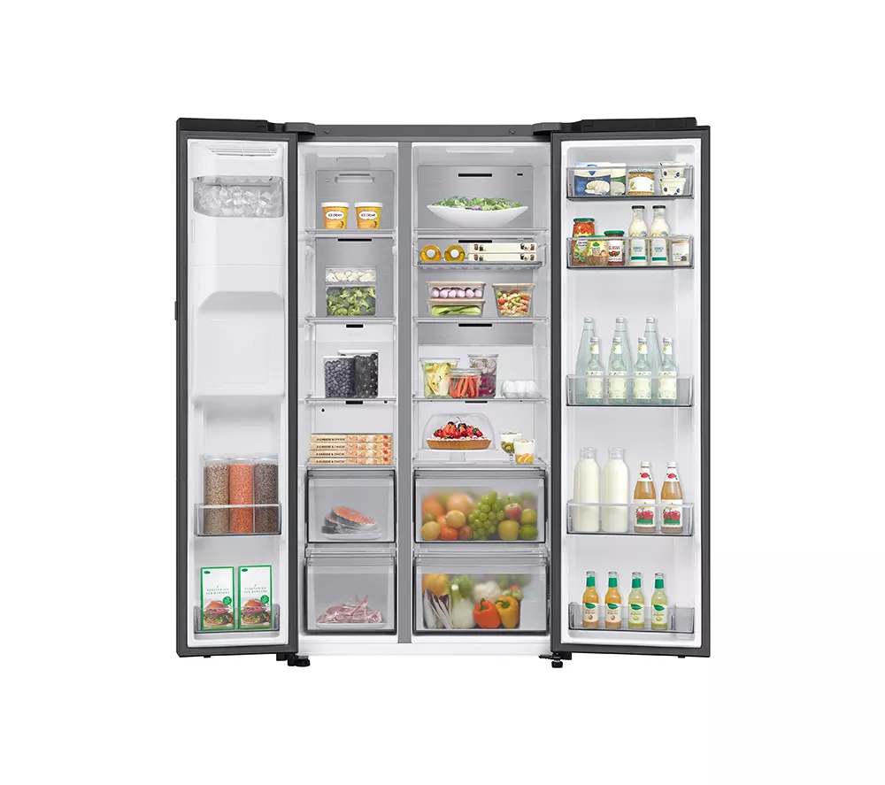SAMSUNG Bespoke AI Series 8 On-device Bixby RS80F66KBFEU American-Style Fridge Freezer - Black
