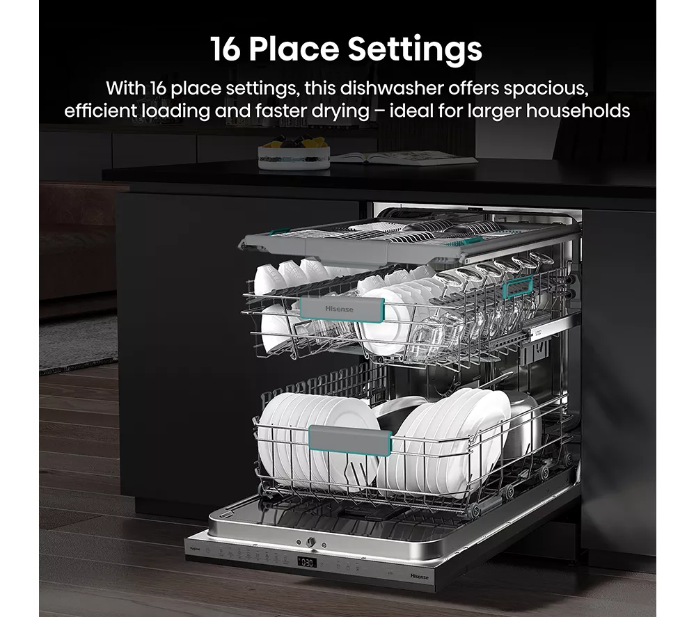 HISENSE HV673A60UK Full-size Fully Integrated WiFi-enabled Dishwasher