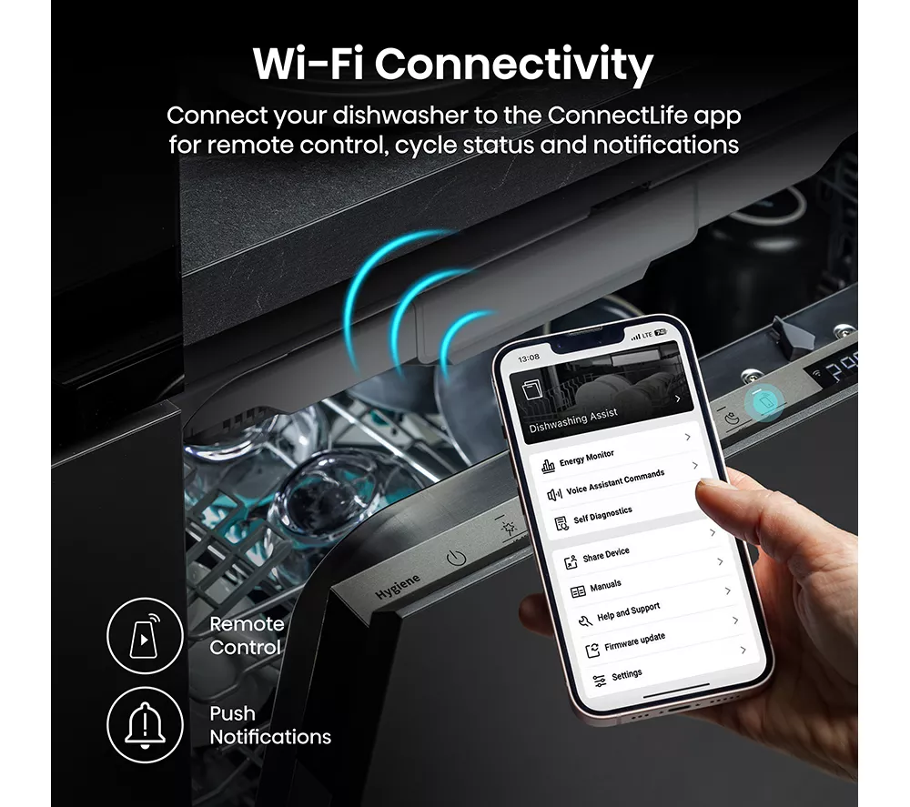 HISENSE HV673A60UK Full-size Fully Integrated WiFi-enabled Dishwasher