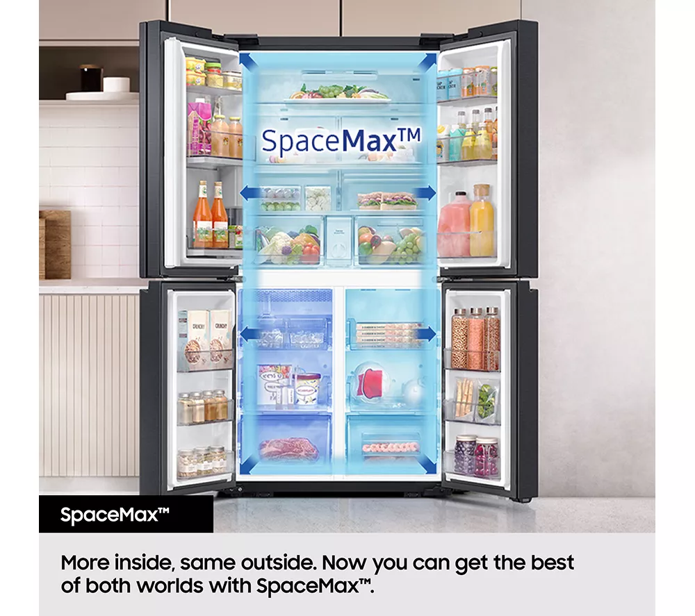 SAMSUNG Bespoke AI Series 8 SpaceMax RM70F67RDREU 669L Smart Fridge Freezer - Stainless Steel